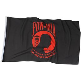Red POW MIA Powmia Prisoner Flag , Digital Single Side Printing with 80% Advertising Outdoor Indoor , Free Shipping
