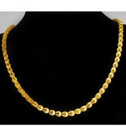 Pteris Chain Choker Jewellery 18k Yellow Gold Filled Mens Collar Chain Necklace 46cm Long