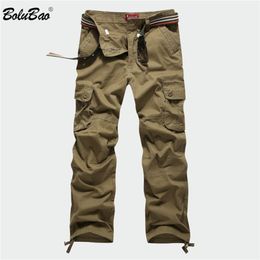 BOLUBAO New Men Cargo Pants Men Multi Pockets Pants Military Camouflage Track Pants Trousers Mens Elastic Waist Pant 201027