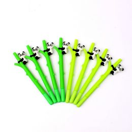 50PCS Fashion Cartoon Creative Bamboo Panda Small Fresh Water Pen Students Write Gel Pens Stationery Kawaii School Supplies Y200709