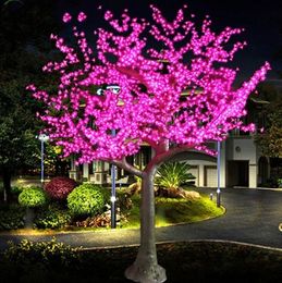 Garden Decorations Handmade Artificial LED Cherry Blossom Tree night Light New year Christmas wedding Decoration Lights 3m