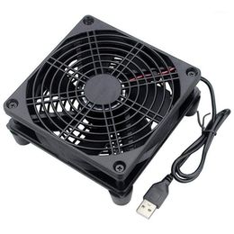 electronics cooling fans Rabatt USB12CM-Kühlventilator, Schraubenschutznetz, geeignet für den Router-TV-Set-Top-Box, Mini-elektronische Geräte Kühlung1