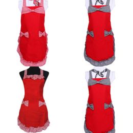 Anti Oil Pollution Lady Pinafore Women Fabric Sleeveless Plaid Thickening Apron With Pocket Dirt Resistant 11 5xb J2