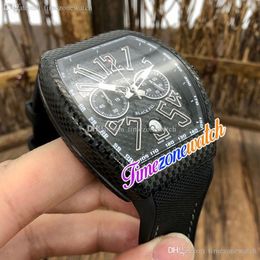 New Date Quartz Chronograph Mens Watch PVD Steel Case Black Number Black Texture Dial Nylon Rubber Watches Timezonewatch TWFM E197b3