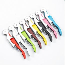 50pcs Wine Corkscrew Opener Stainless Steel Bottle Openers Bar Kitchen Dining Tool Easy Use Tools Cap