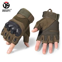 Tactical Gloves Military Army Combat Fingerless Airsoft Shooting Paintball Bicycle Gear Hard Carbon Knuckle Half Finger Gloves Y200110