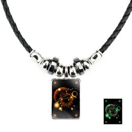 12 constellation Necklace Glow In the Dark Sign Necklaces fashion jewelry women necklace mens necklaces