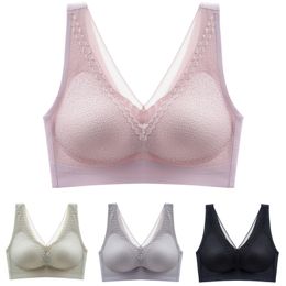 Elifashion New Japanese Style seamless underwear full lace foam-latex Cup sexy beauty back No steel ring vest one-piece bra 6.0 201202
