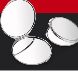 2022 New Silver Pocket Thin Compact Mirror Blank Round Metal Makeup Mirror DIY Costmetic Mirrors Wedding Gift