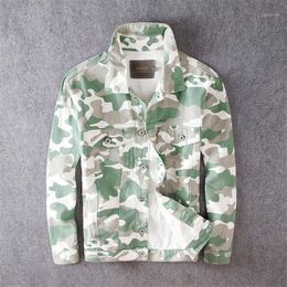 Men's Jackets MORUANCLE Fashion Mens Camouflage Jean Streetwear Camo Denim Jacket Outerwear For Man Hi Street Tops Clothing1
