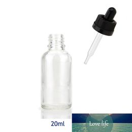 New 20ml Clear Glass Essential oil Bottle with childproof cap and tip dropper Eye Dropper Oil Drops Aromatherapy Packing Bottles