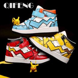 Cool Teenage Shoes Girls Boys Light Sport Shoes Children Cartoon School Students Flat Fashion Sneakers Kids Summer Winter Red 8 G0114