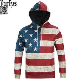 Wholesale- 2016 Hoodies Men Sudaderas Hombre With Hooded Mens Hoodie Sweatshirt American Flag Digital Printing Suit Men Hoody Tracksuit1