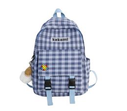 Designer-Check backpack female Korean version girls high school students schoolbag original Suoshi Department lovely women backpack ins002