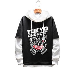 Men Women Hoodies Anime Tokyo Ghoul Pullover Hoodie Sweatshirt Sportswear Students Outerwear Cosplay Costume Coats Jacket Jumper 201116