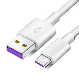 5A USB Type C Supercharge Phone Cables for Huawei Mate 40 Samsung S22 Note 20 Motorola LG Type-C 3.1 Fast Charging