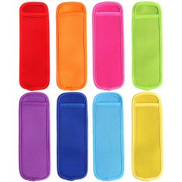 Reusable Neoprene Ice Pop Sleeves Antifreeze Popsicle Bags Freezer Popsicle Holders for Kids Mix Colours WB2815