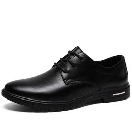 Hot Sale-classic Black formal shoes men Genuine leather shoes men Dress Fashion Business for leather