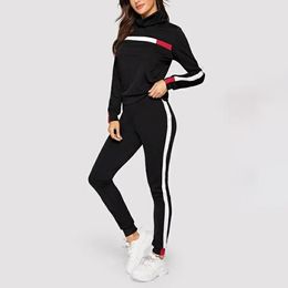 2Pcs Set New Women Sports Long Sleeve Top Pants Outfit Women Casual Workout Fitness Athletic Workout Clothes Fall Tracksuit D30 201119