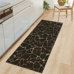 Kitchen Mat Cheaper Anti-slip Modern Area Rugs Living Room Balcony Bathroom Printed Carpet Doormat Hallway Marble Print Bath Mat 201117