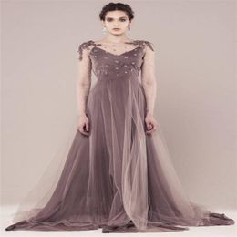 Gorgeous Long Sleeves Evening Dresses Sexy Sheer Illusion Velvet Beads Design Prom Dresses Robe De Soirée Cocktail Party Gown Custom Made