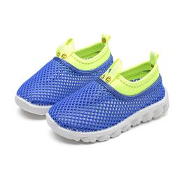 Boys Shoes Girls Sneakers Kids Casual Shoes Toddlers Boy Girl Big Children Sport Shoes Air Mesh Net Breathable Candy Colour 21-38 LJ200907