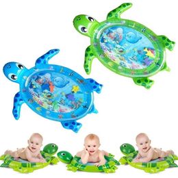 Drop Design Baby Water Play Mat Inflatable Infant Tummy Time Playmat Toddler For Baby Fun Activity Kids Play Centre 220209