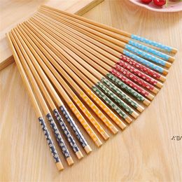Factory Bamboo Chopsticks Reusable Chinese Style Chopstick Classic Natural Bamboo Chop Sticks Dishwasher Safe RRB12955
