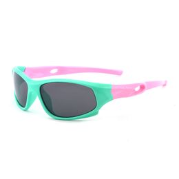 Kids Polarized Sunglasses Silicone Rubber Flexible Frame TAC Lens Anti Eyestrain & UV Glare Multiple Colors Available for Boys Girls Age 3-1