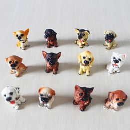 European Dog Set Figurines Resin Animal Statue Modern Art Animal Ornament Home Decoration Accessories Desktop Decor Ornament T200710