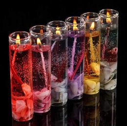 Creative Scented Jelly Candle Glasses Cup Shaped Transparent Diy Aromatherapy Candles For Birthday Christmas Party Decorations SN1961