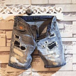 Descuento Pantalones Cortos Rotos Para Hombres 2022 en venta en DHgate.com