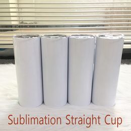 Sublimation Blank 20oz 30oz Skinny Tumblers Leak Proof Mugs Personalized DIY Straight Cup Stainless Steel Insulated Christmas Gifts