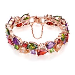 Colourful zircon bracelet Colourful rose gold bracelet fashion Jewellery GD907