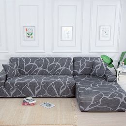 Geometric Corner Sofa Covers for Living Room Elastic Spandex Slipcovers Couch Cover Stretch Sofa Towel L Shape Need Buy 2Pieces 201123