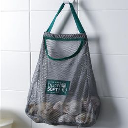 Kitchen Vegetable Fruit Mesh Storage Bags Home Onion Potato Hanging Bags Hollow Breathable Garlic Ginger Organizer