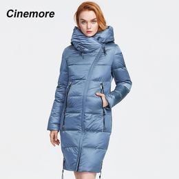 CINEMORE New Collection Winter Down Jacket Womens outerwear Bio high quality hood winter Parka Coat Warm Parkas women 9853 210203