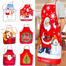 Christmas Apron Adult Santa Claus Christmas Tree Elk Apron 80*60cm Kitchen Baking Restaurant Dinner Home Christmas Decoration