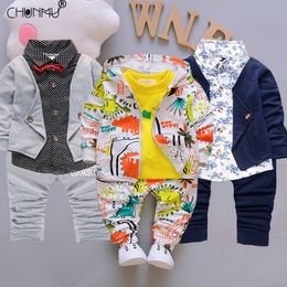 Spring Autumn Children Clothes Baby Boy Girl Casual Hooded Tops Pants Toddler Long Sleeve Clothing Kids Tracksuits 3Pcs/set 201127