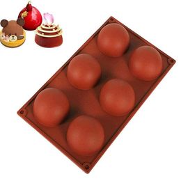 Silicone Mould for Chocolate, Cake, Jelly, Pudding, Round Shape Half Candy Moulds Non Stick, BPA Free Silicone Moulds for Baking SN1671