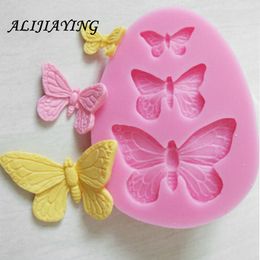 1Pcs Sugarcraft Butterfly Silicone Moulds fondant Mould cake decorating tools chocolate moulds wedding decoration mould D0101