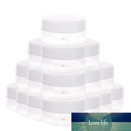 2g 3g 5g 10g 15g 20g Transparent Sample Jars Pot Containers with White Lids for Makeup Face Cream Lip Balms Storages