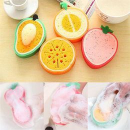 Fruit Shape Rags Fashion Washing Dish Towel Thicken Scouring Pad Sponge Cloth Scouring Kitchen Practical Cleaning Dishcloths