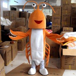 2019 Factory direct sale Orange lobster Mascot Costume Cartoon Character Adult Size