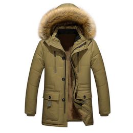 Fashion-M-5XL Fur Collar Hooded Men Winter Jacket 2020 New Fashion Warm Wool Liner Man Jacket and Coat Windproof Male Parkas Casaco