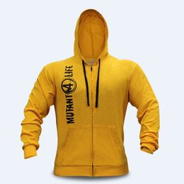 New Mutant Men Gyms Hoodies Gyms Fitness Bodybuilding Sweatshirt Pullover Sportswear Male Workout Hooded Jacket Clothing 201103