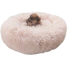 Papipet Winter Warm Round Dog Bed Sleeping Lounger Mat Puppy Kennel Long Plush Cat Nest Christmas Gifts Pet Supplies 201201