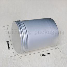 750g empty Aluminium ( Metal ) ointment box 750ml cream jar cosmetic bottle with screw cap metal silver container pot