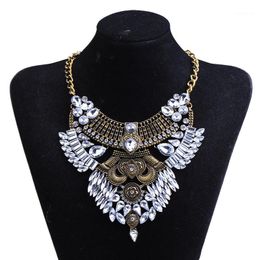 Ketten Boho Ethnische Aussage Big Choker Halskette Frauen Vintage Silvery Maxi Anhänger Damen Große Collier Münze Collar1
