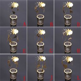Xmas roterande Spinning Carousel Tea Light Candle Holder Center Heminredning Gåvor Bröllop 211222